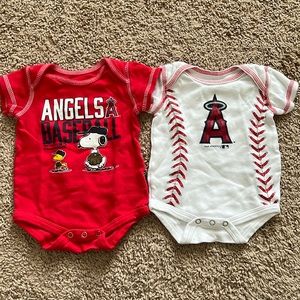 Angel's baseball onesies